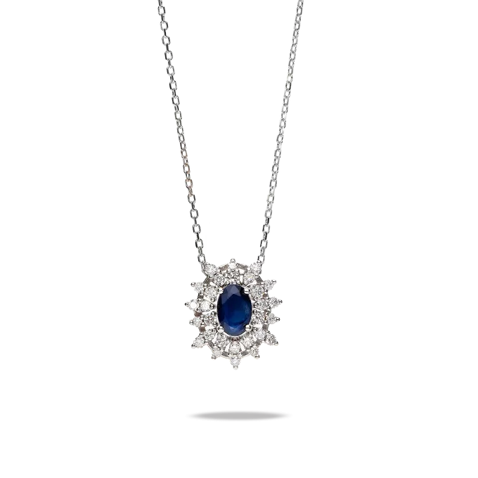 18k gold diamond pendant IMPERIAL SAPPHIRE