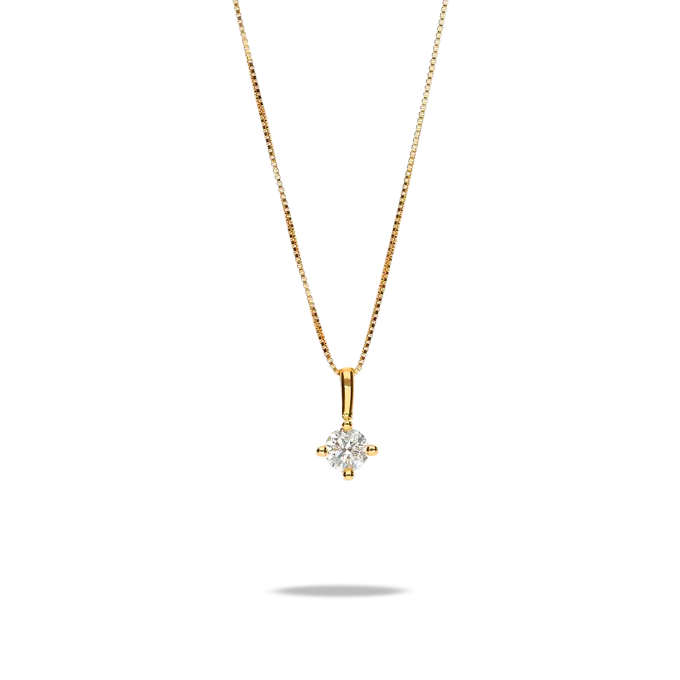 18k gold diamond pendant SUN