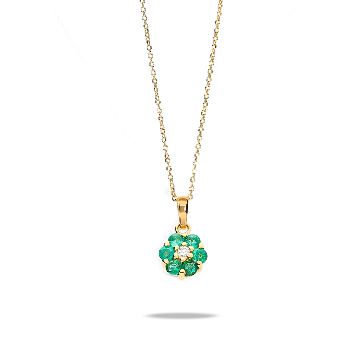 18k gold diamond pendant BLOSSOM