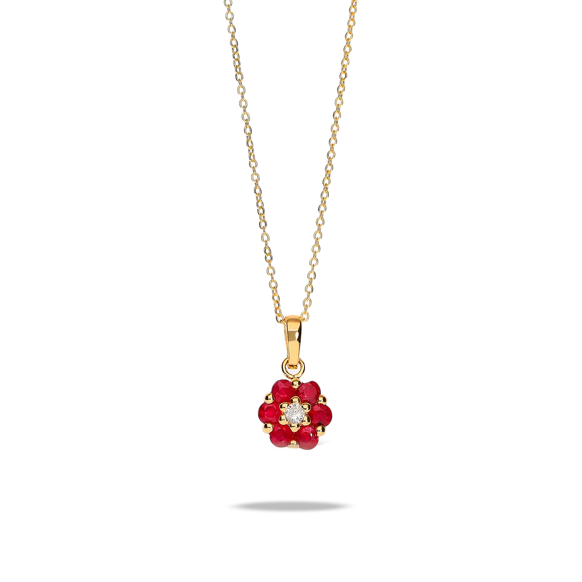 18k gold diamond pendant BLOSSOM