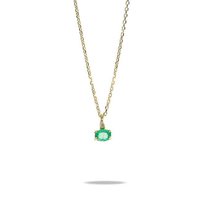 18k gold diamond pendant RAINFOREST