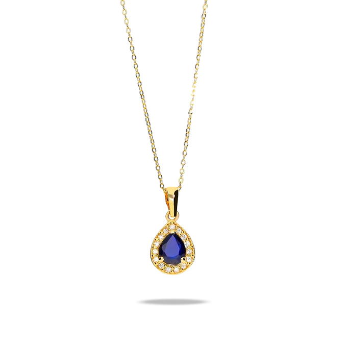 18k gold diamond pendant ROYAL TEAR