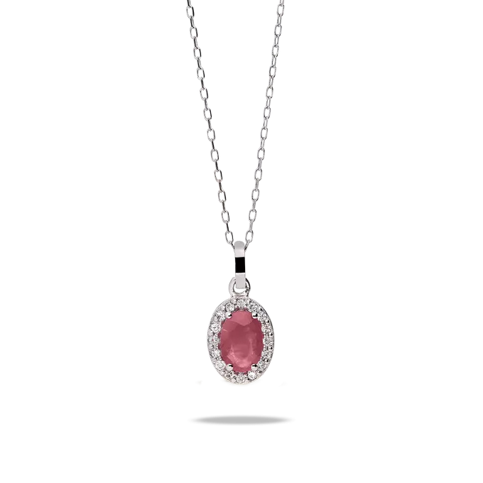 18k gold diamond pendant RANI RUBY