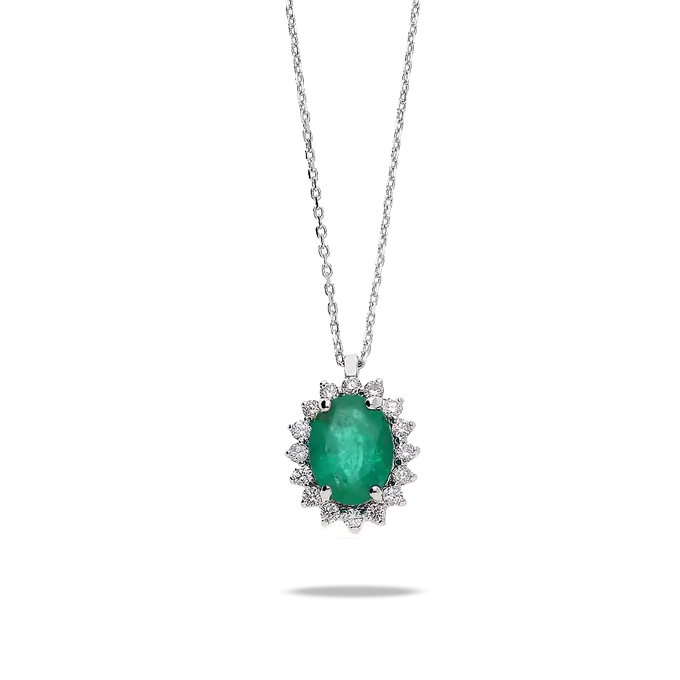 Collar diamante oro 18 quilates IMPERIAL EMERALD