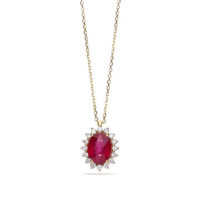 Collar diamante oro 18 quilates ROYAL RUBY