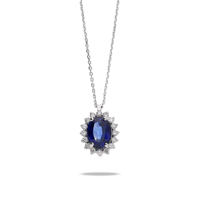 Collar diamante oro 18 quilates IMPERIAL SAPPHIRE