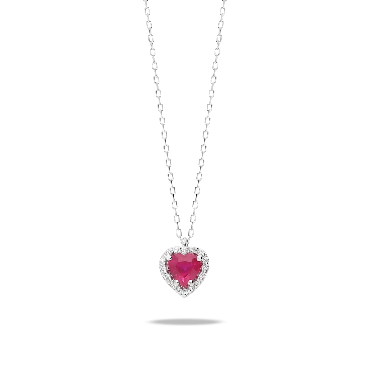 18k gold diamond necklace LOVE RUBY