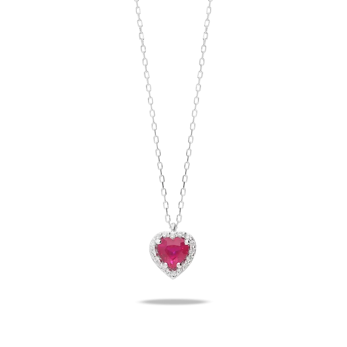 18k gold diamond necklace LOVE RUBY