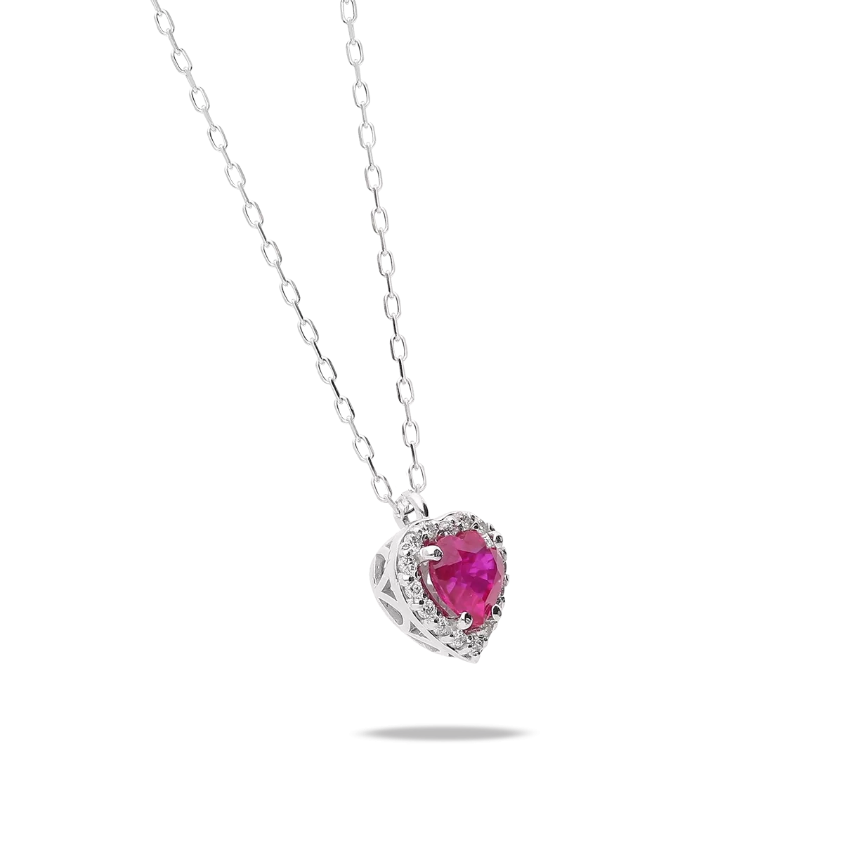 18k gold diamond necklace LOVE RUBY