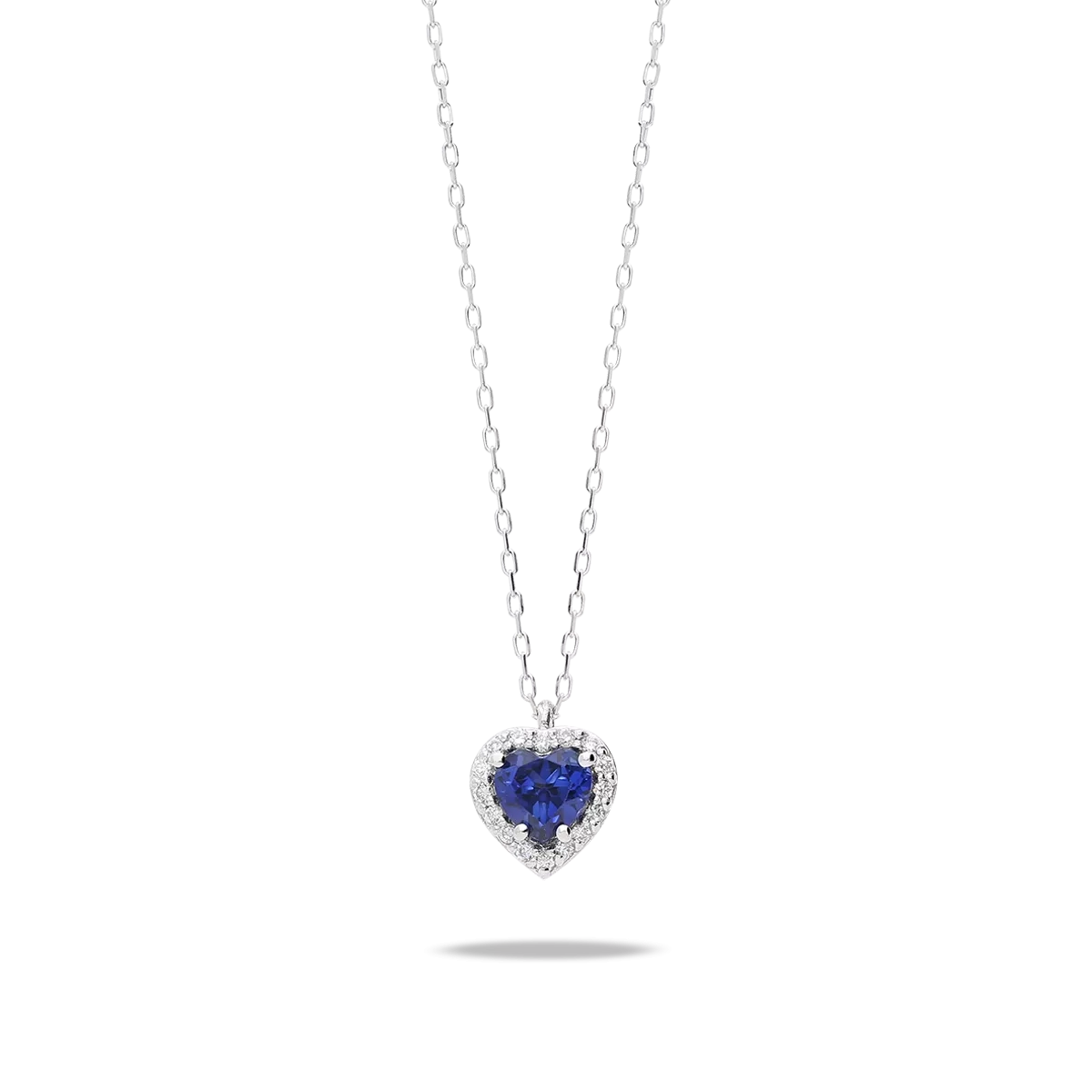 18k gold diamond pendant LOVE SAPPHIRE