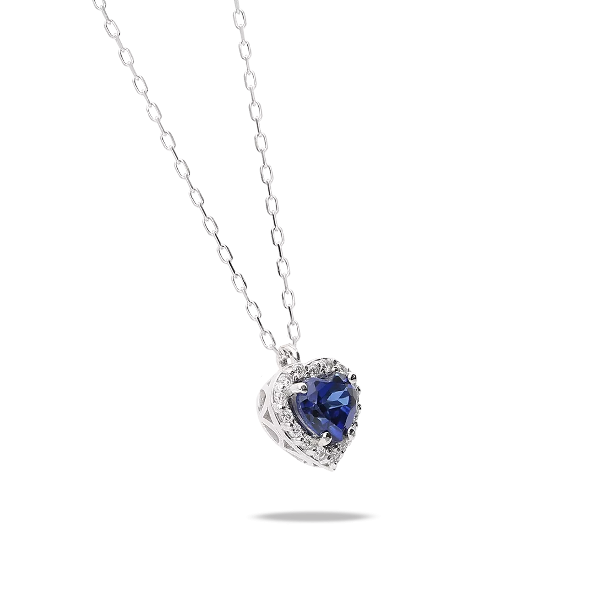 18k gold diamond pendant LOVE SAPPHIRE