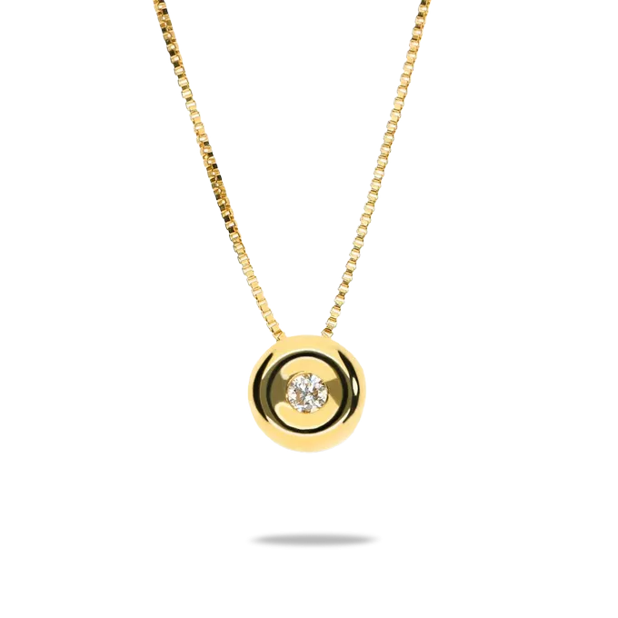 18k gold diamond pendant