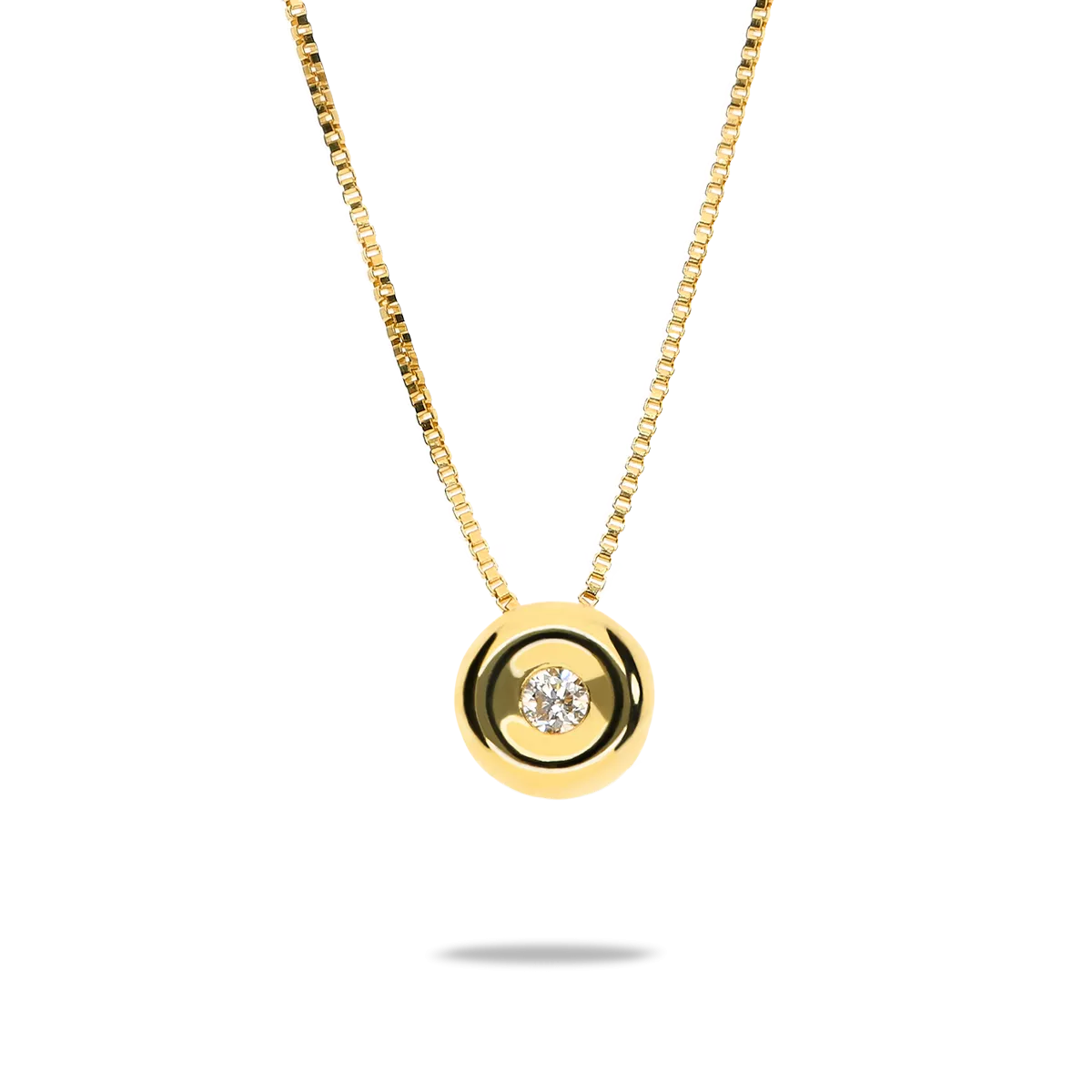 18k gold diamond pendant