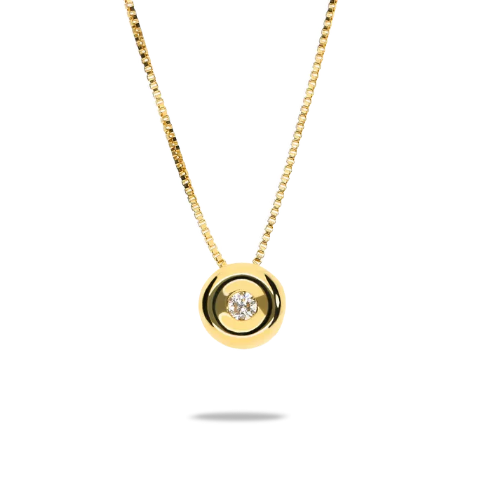 18k gold diamond pendant