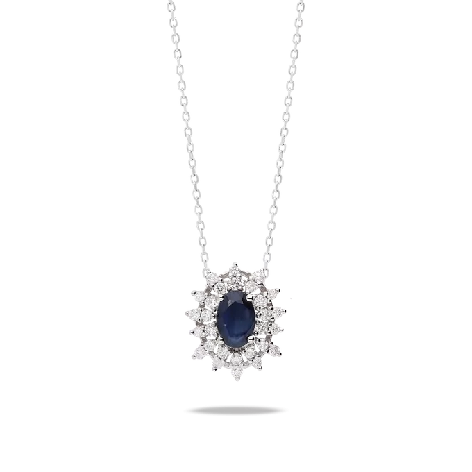 18k gold diamond pendant IMPERIAL SAPPHIRE