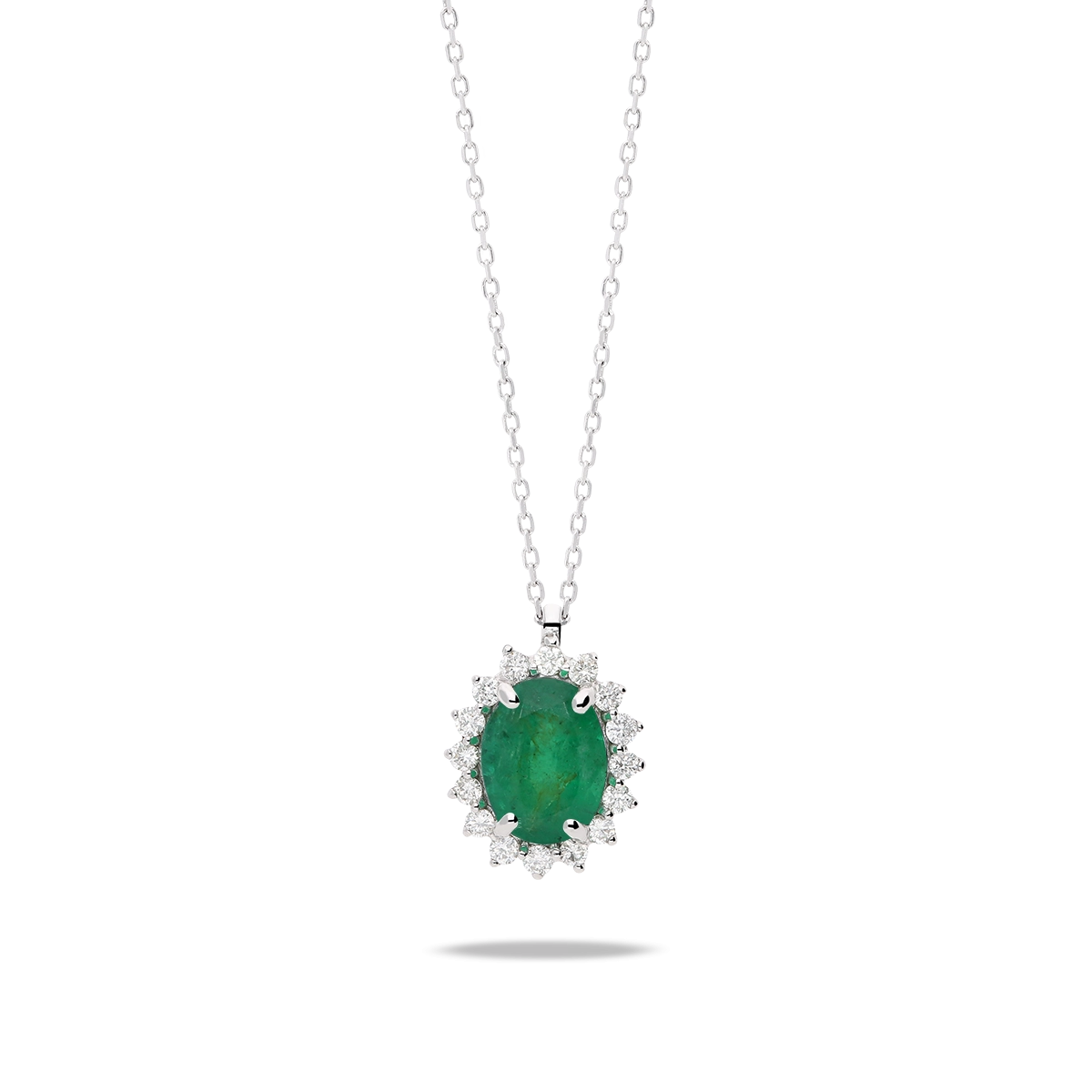 Collar diamante natural oro 18 quilates IMPERIAL EMERALD