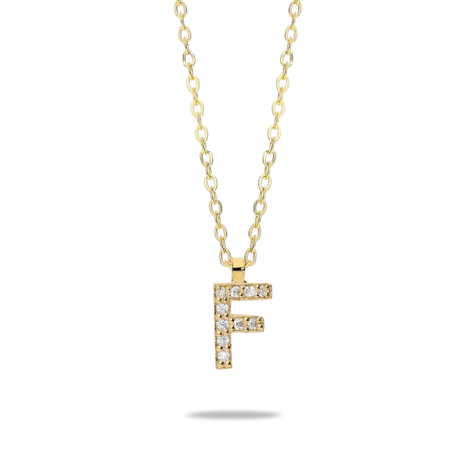 18k gold necklace ABECEDARY