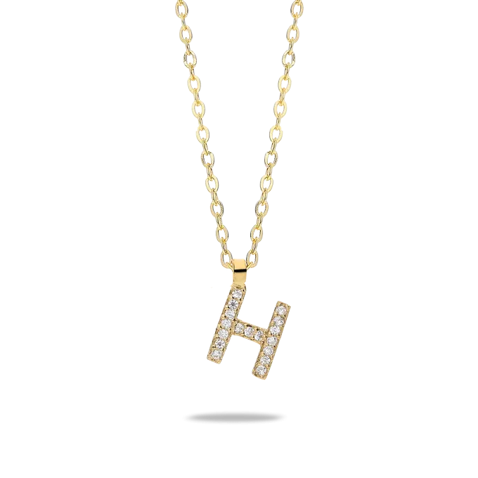 18k gold necklace ABECEDARY