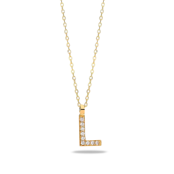 18k gold pendant ABECEDARY