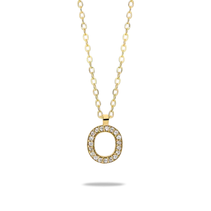 18k gold necklace ABECEDARY