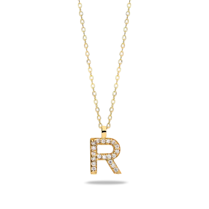 18k gold pendant ABECEDARY