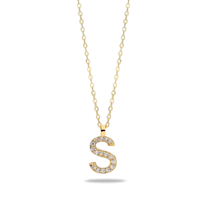 18k gold pendant ABECEDARY