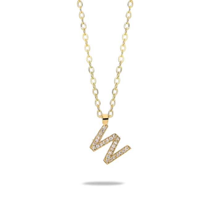 18k gold necklace ABECEDARY