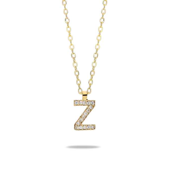 18k gold necklace ABECEDARY