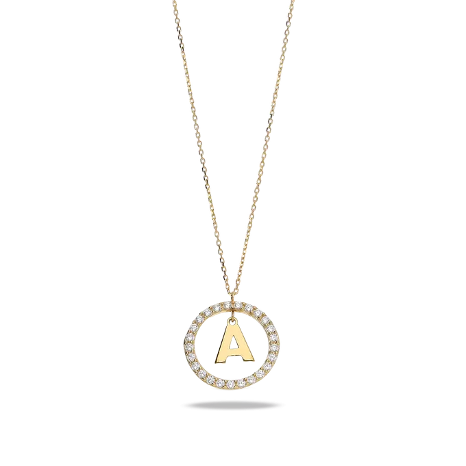 18k gold pendant ALPHABET