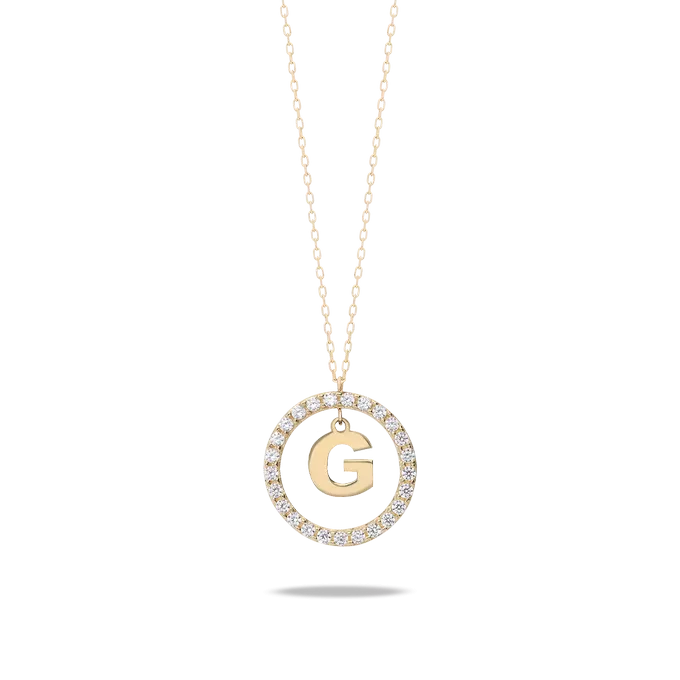 18k gold pendant ALPHABET