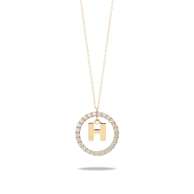 18k gold pendant ALPHABET