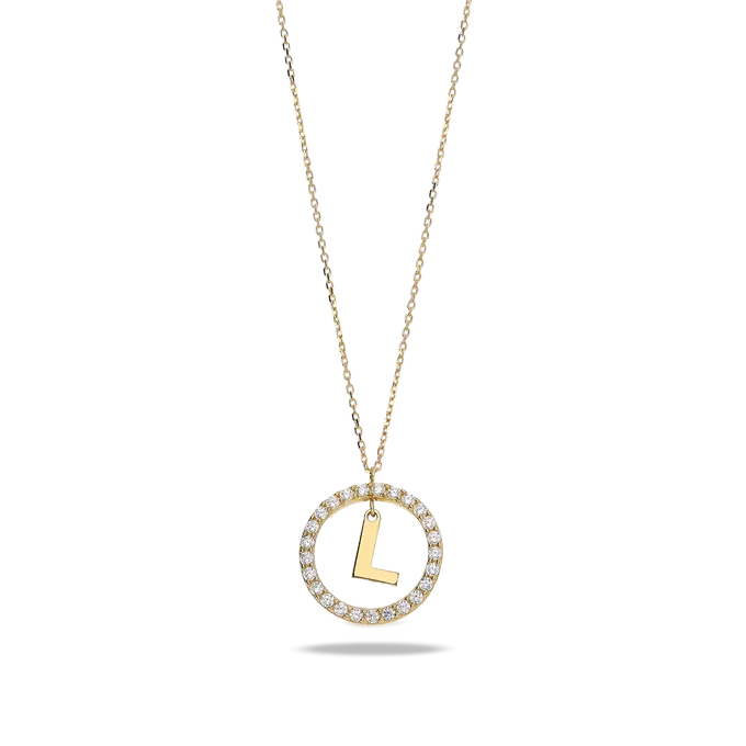 18k gold pendant ALPHABET