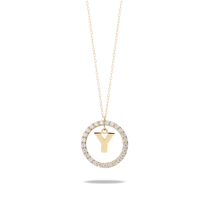 18k gold pendant ALPHABET