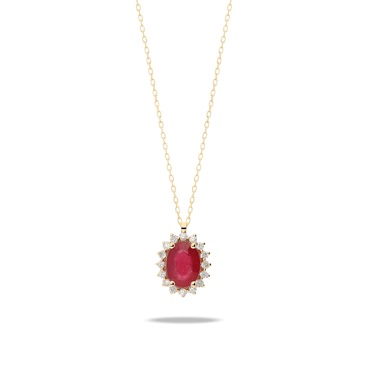 18k gold diamond pendant ROYAL RUBY