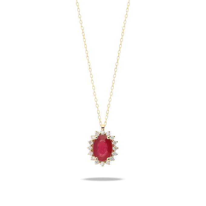 18k gold diamond pendant ROYAL RUBY