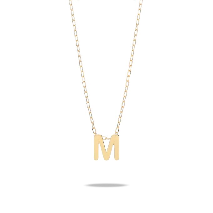 18k gold necklace MY LETTER