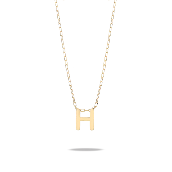 18k gold pendant MY LETTER