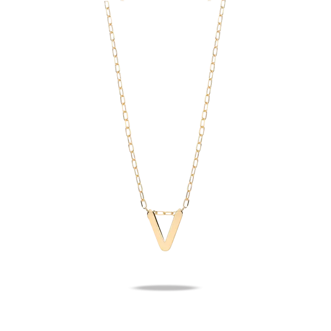 18k gold pendant MY LETTER