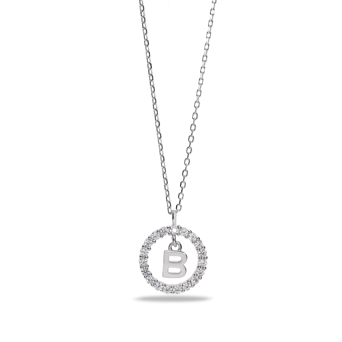 Collar plata primera ley ALPHABET SILVER