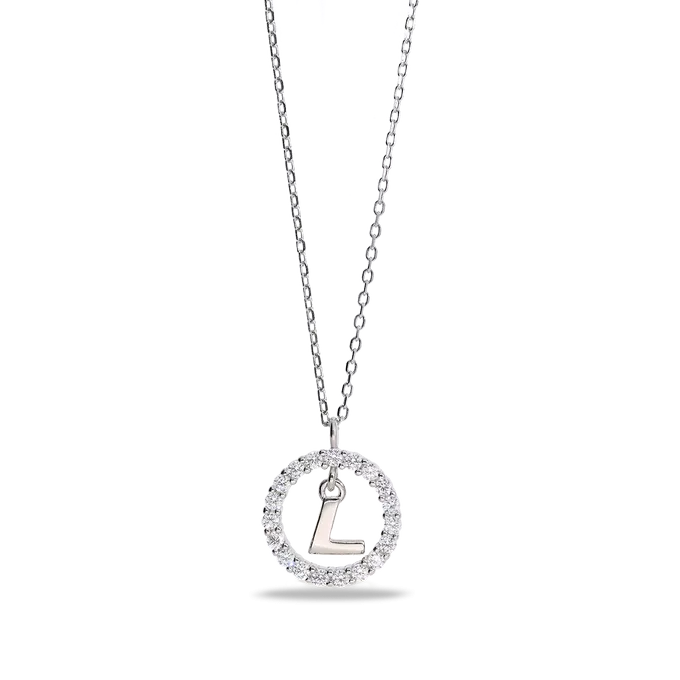 Collar plata primera ley ALPHABET SILVER