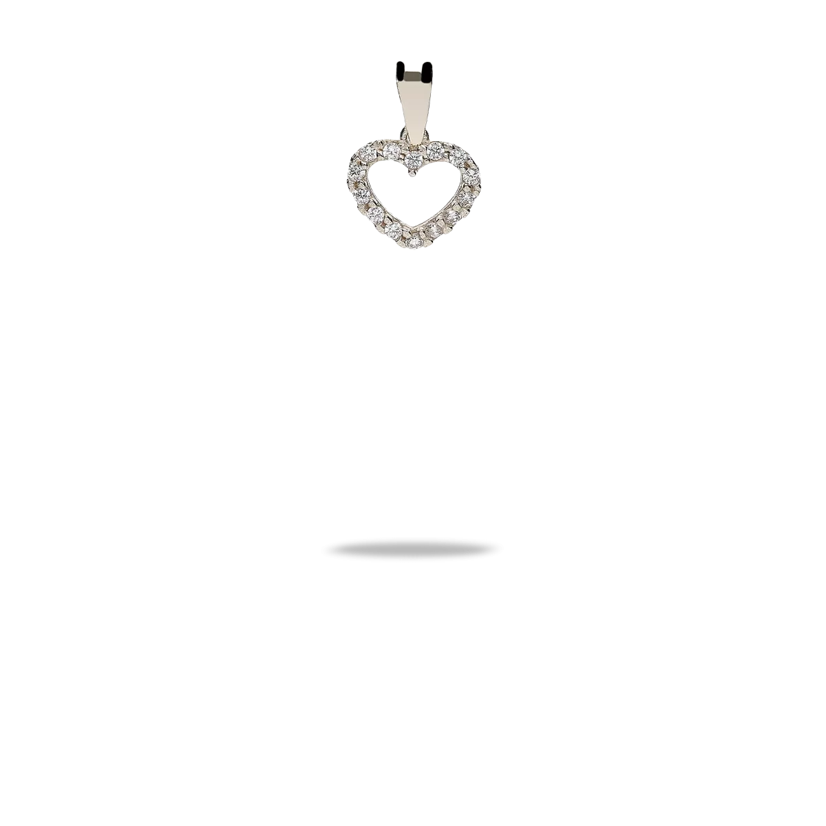 18k white gold charm