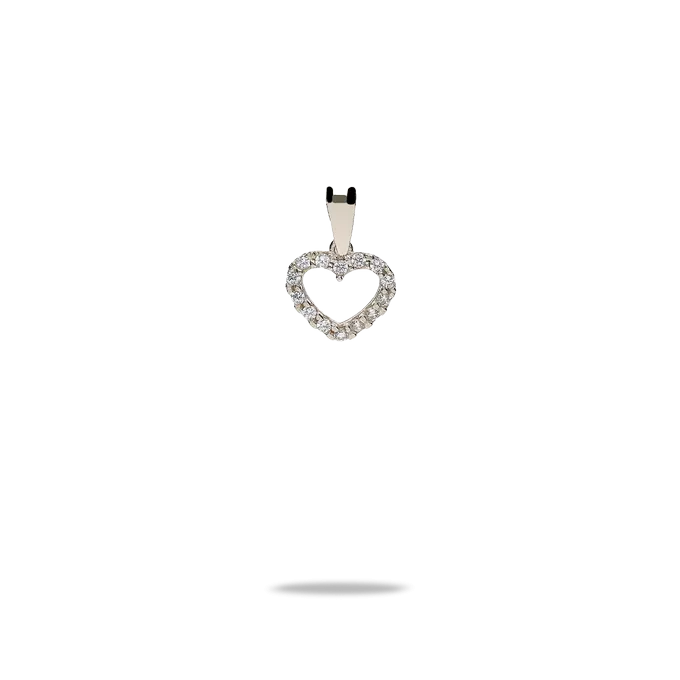 18k white gold charm