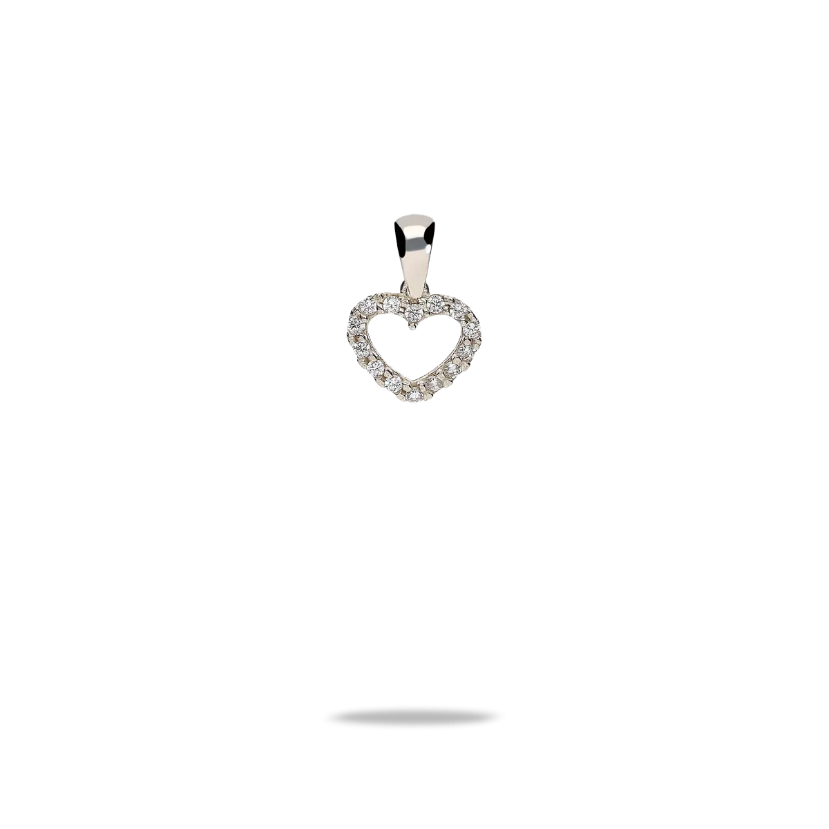 18k white gold charm