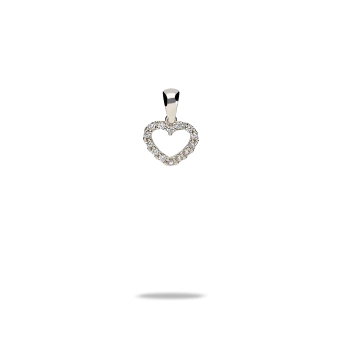 18k white gold charm