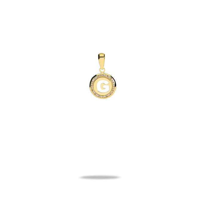 18k gold charm TINY LETTER