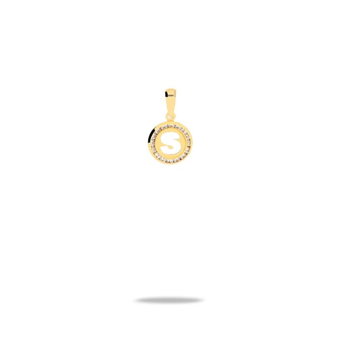 18k gold charm TINY LETTER