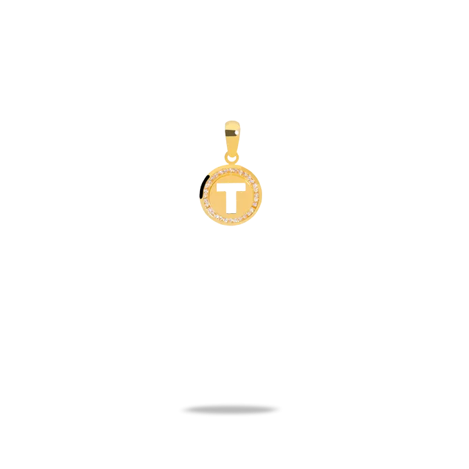 18k gold charm TINY LETTER