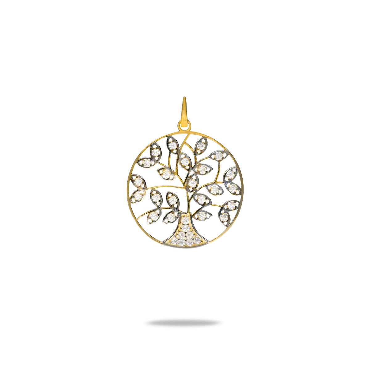 Colgante arbol de la vida oro bicolor 18 quilates TREE OF LIFE