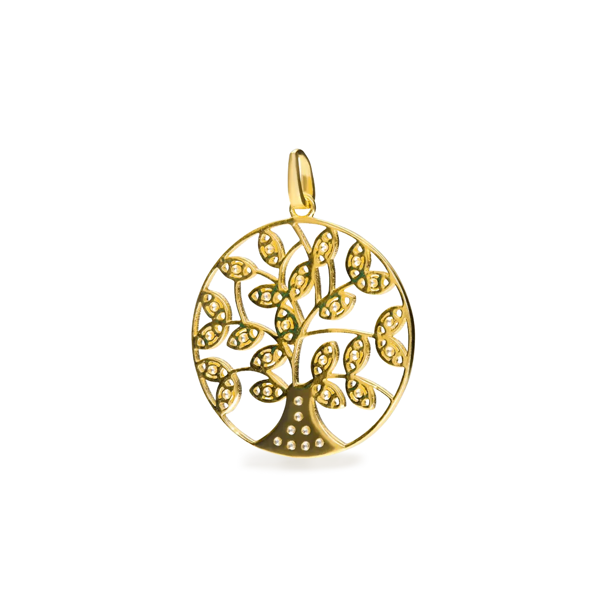 Colgante arbol de la vida oro bicolor 18 quilates TREE OF LIFE