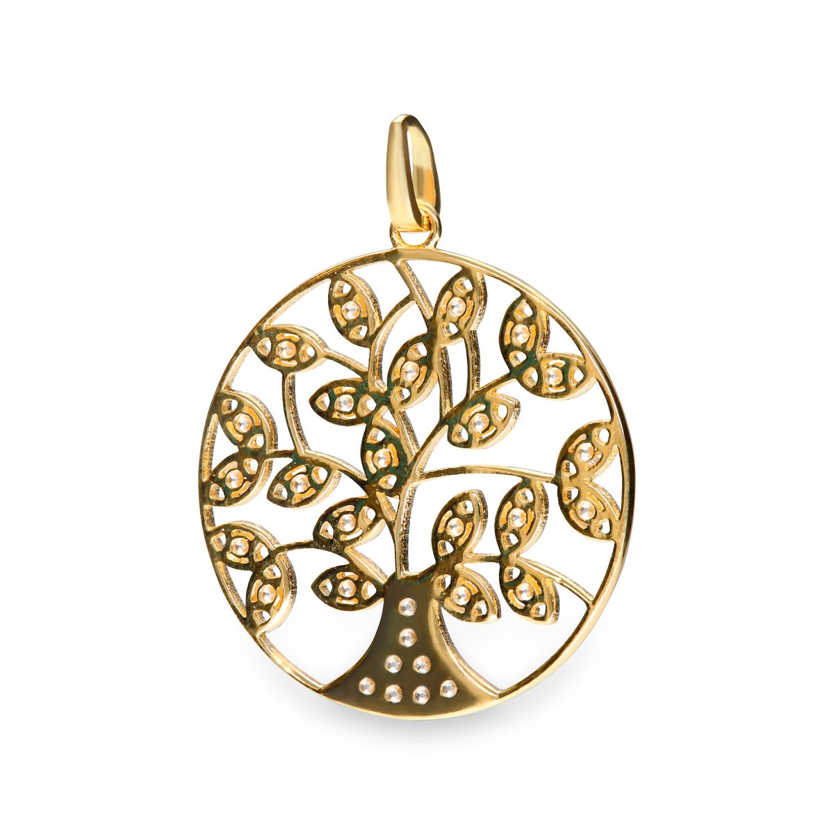 Colgante arbol de la vida oro bicolor 18 quilates TREE OF LIFE